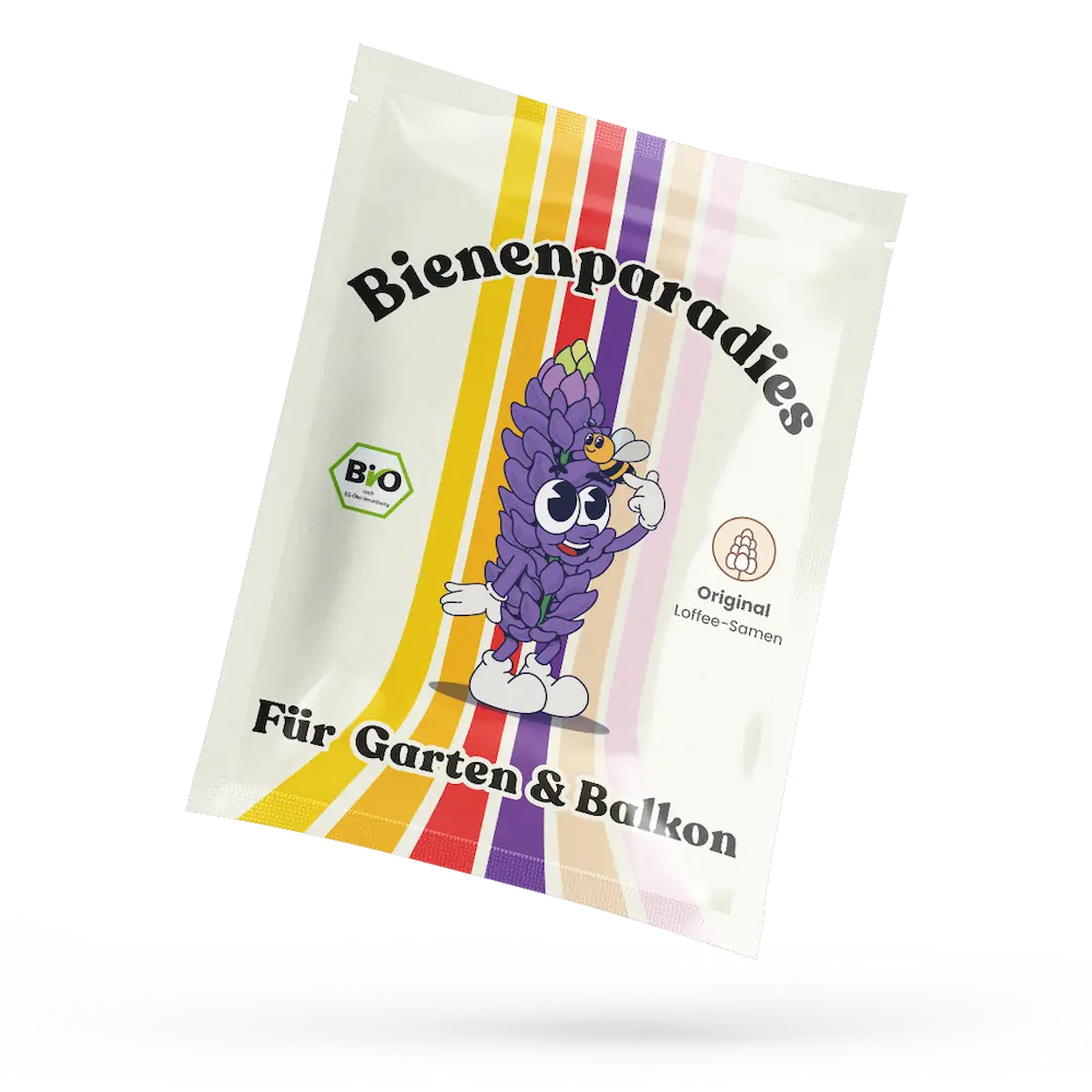 Originale Loffee-Samen "Bienenparadies" für Garten & Balkon | 40 x Bio-Süßlupinen-Saatgut