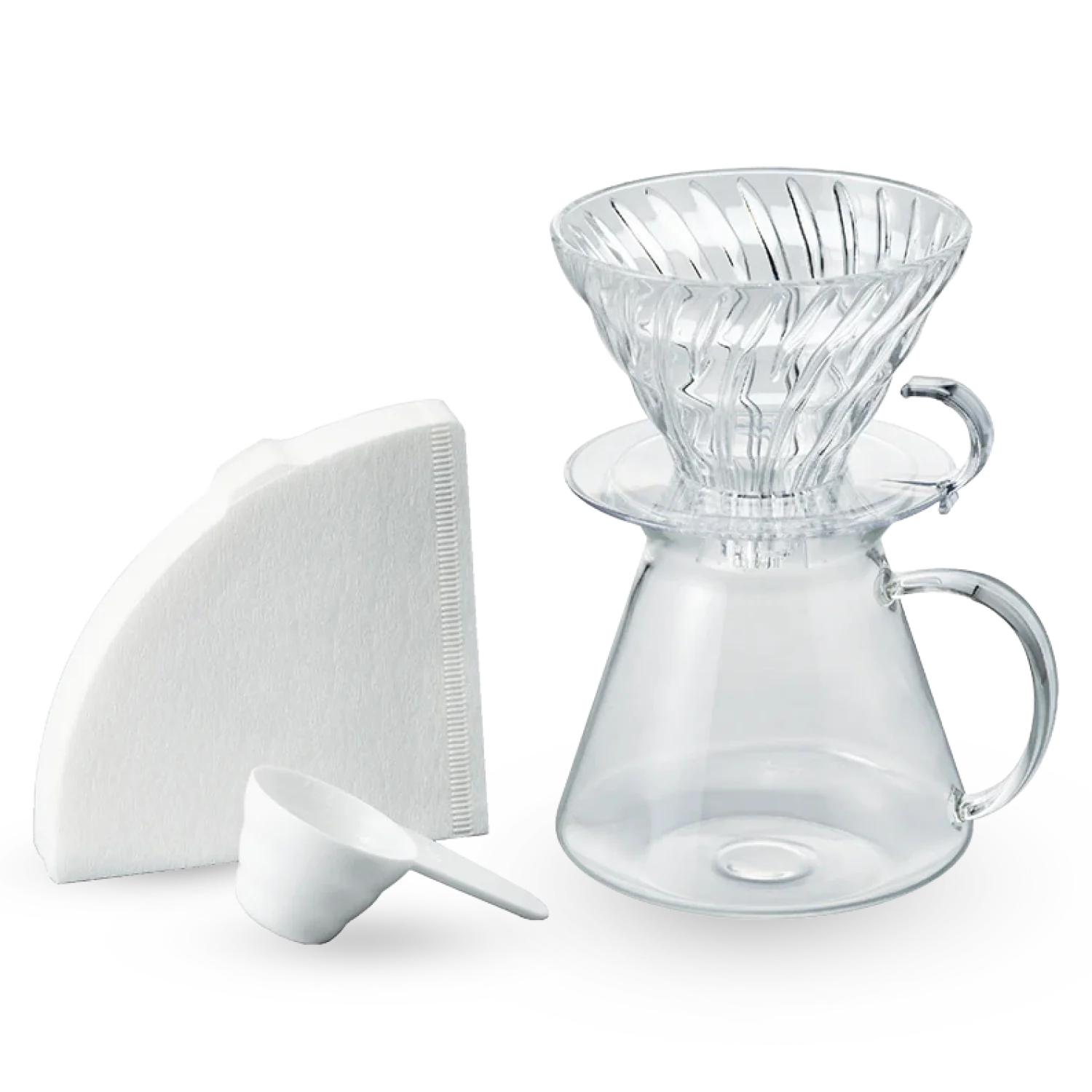 Premium Set Loffee-Zubereitung aus Glas | Hario V60)