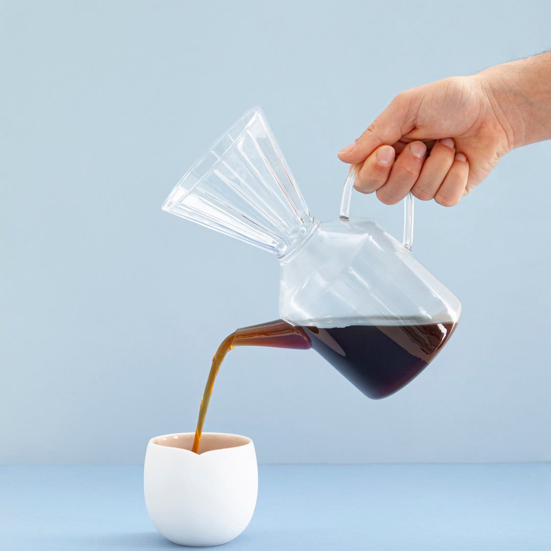 Originale Loffee-Kanne aus Glas | 2-in-1-Design | Inkl. Papierfilter