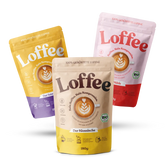 Lupinekaffee Set von vorne