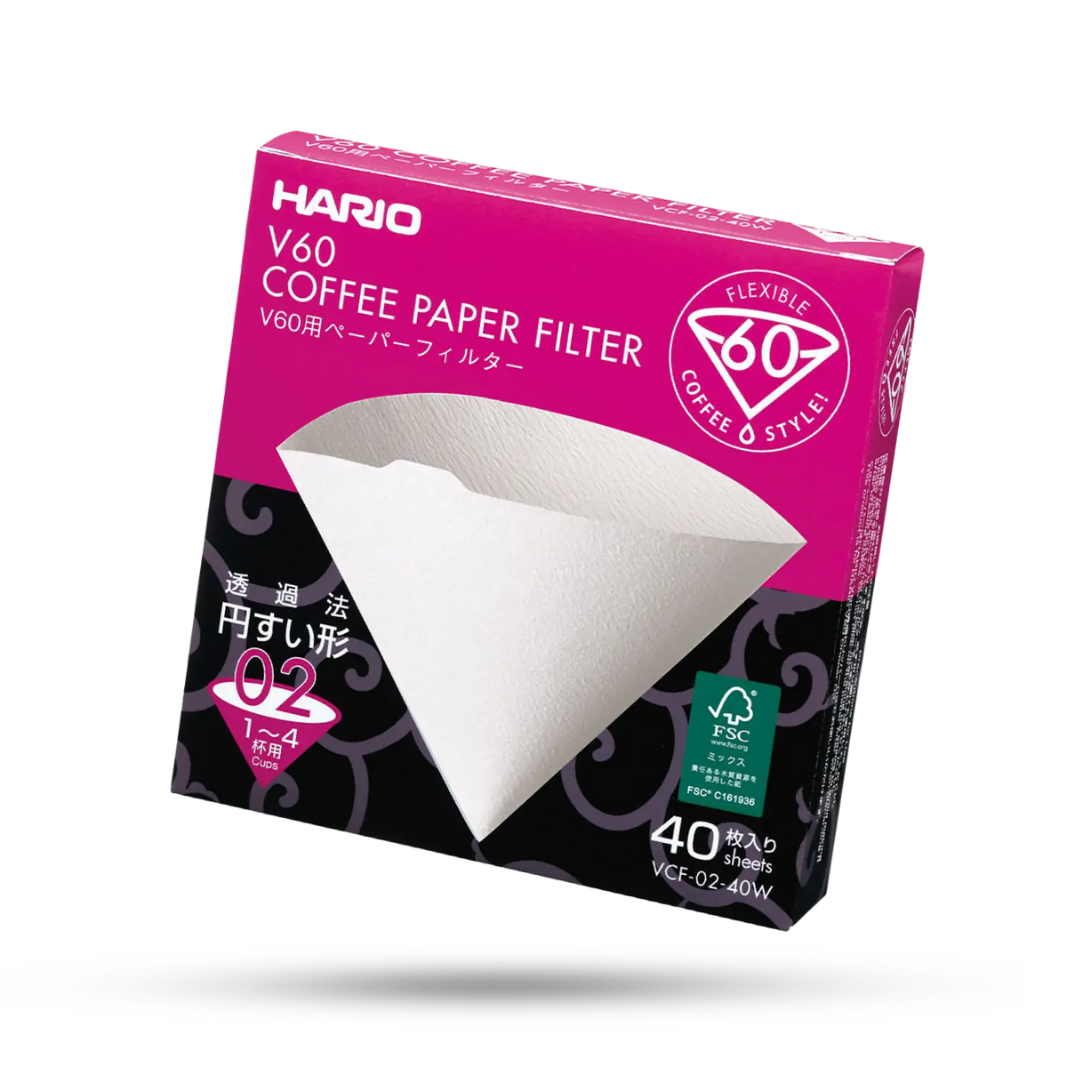 Papierfilter für Hario V60 - 40 Stück