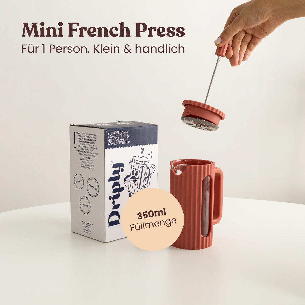 Driply French Press 350ml | Rosa