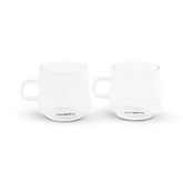 Driply Glastasse transparent | Zwei Retro-Tassen im Set