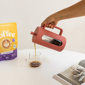Driply Glastasse transparent | Zwei Retro-Tassen im Set