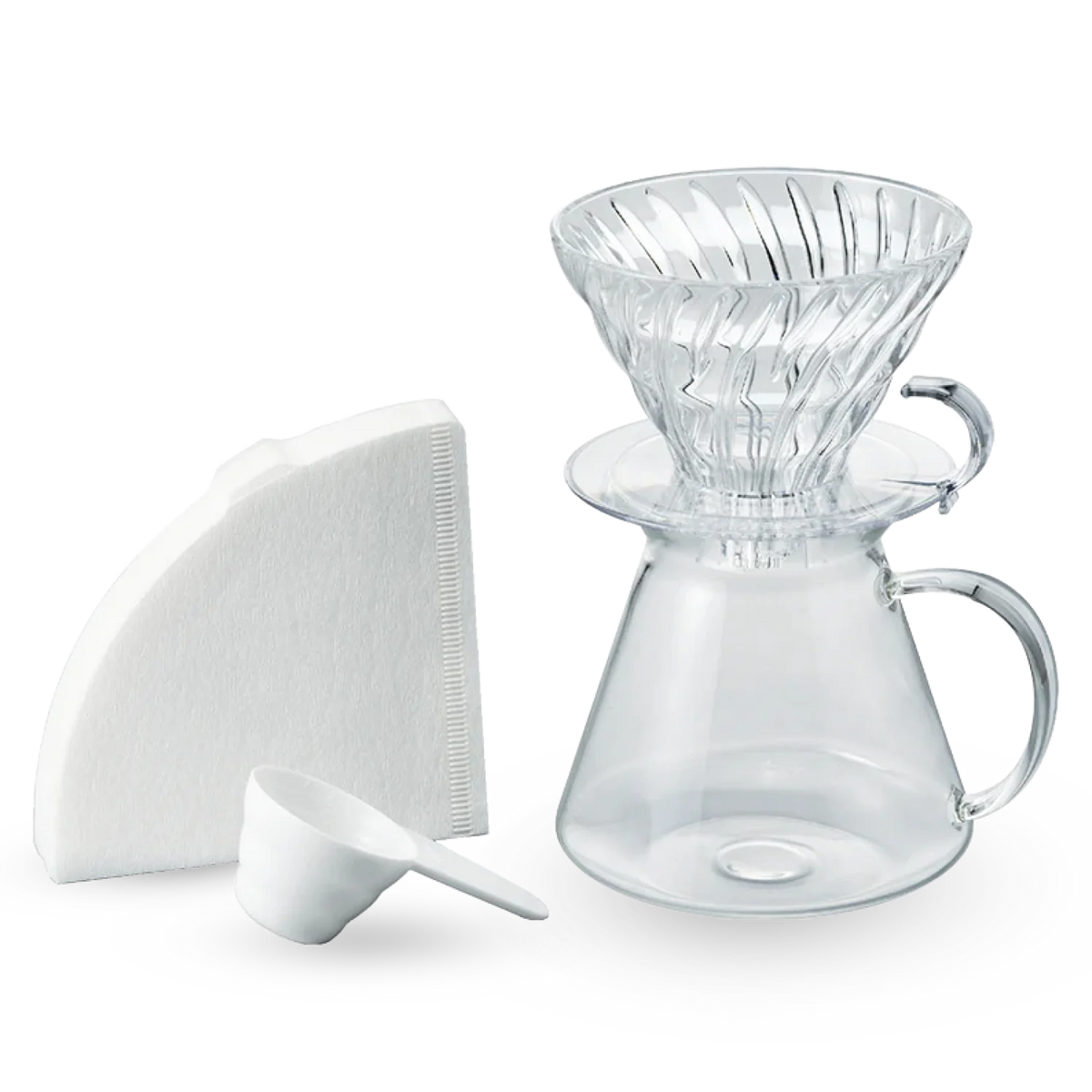 Premium Set Loffee-Zubereitung aus Glas | Hario V60)